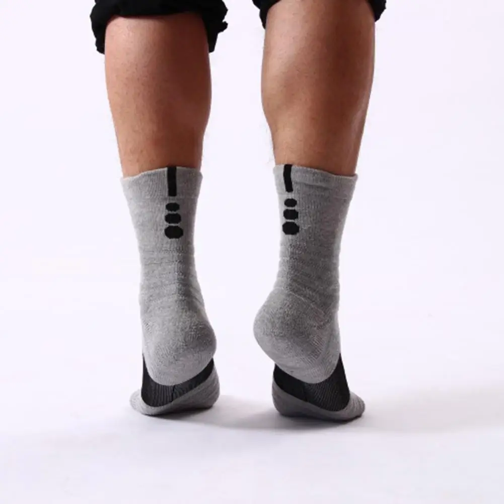 

Outdoor Sport Men Knee High Sports Socks Discontinuous Pile Loop Sweat Absorbent NonSlip Basketball Socks Badminton Running