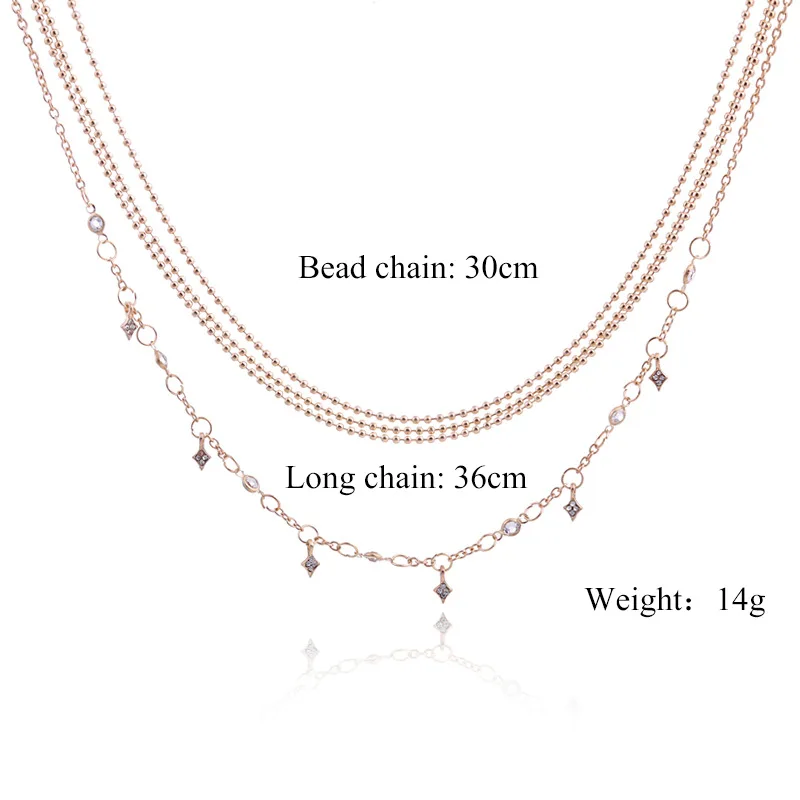 Многослойная цепочка до ключицы оптовая продажа Модное Новое Очаровательное