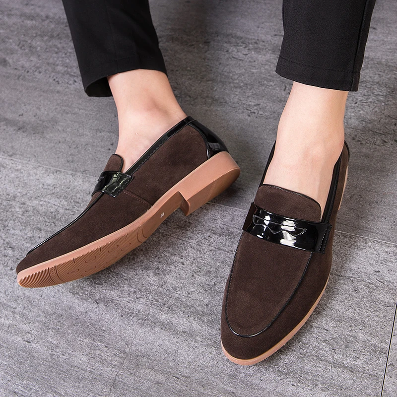 Мокасины мужские кожаные повседневная обувь для вождения лоферы свадебные