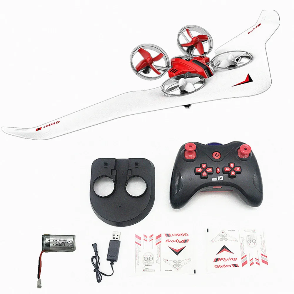 3In1 Sky Mode Remote Control and Drone Hovercraft Fixed Wing Glid w/2 Battery Accessories kids toys brinquedos juguetes игрушки |