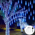 Светодиодная гирлянда с 8 трубками 3050 см, праздничная уличная водонепроницаемая лампа для рождества, свадьбы, вечеринки, украшения садовой елки