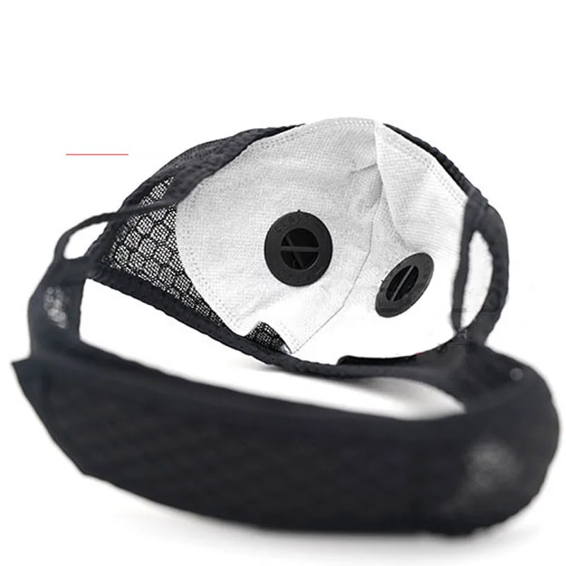 

Sports Cycling Face Mask Filters PM2.5 Anti-pollution Activated Carbon Half Face Shield Washable Mask With Filter Valve