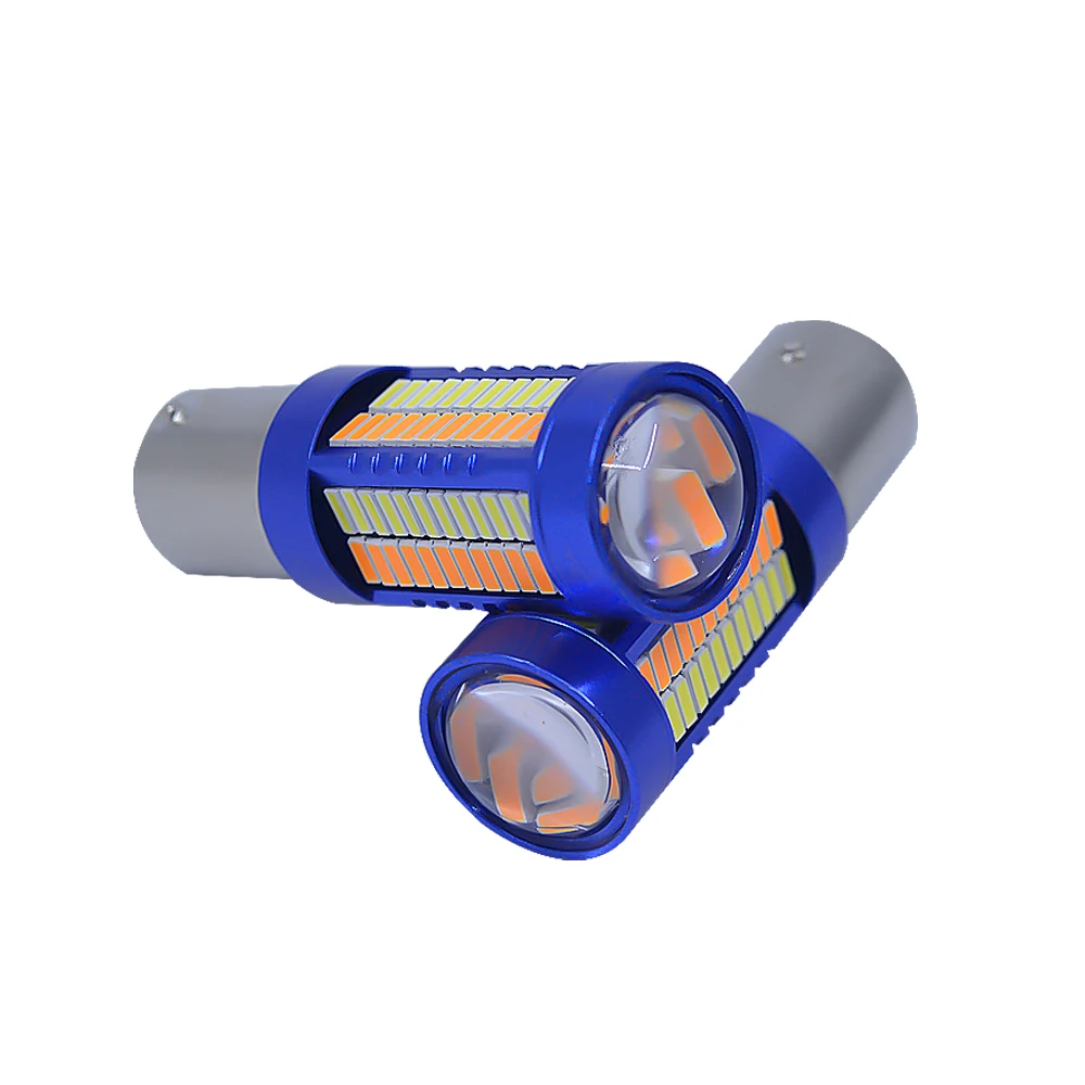 Автомобильный светильник kongyide 1 шт. двойной цвет 1156 1157 BA15S 4014 106SMD светодиодный