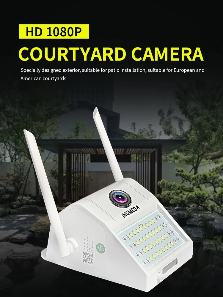 INQMEGA 1080P HD настенный светильник для улицы WiFi ip-камера беспроводная