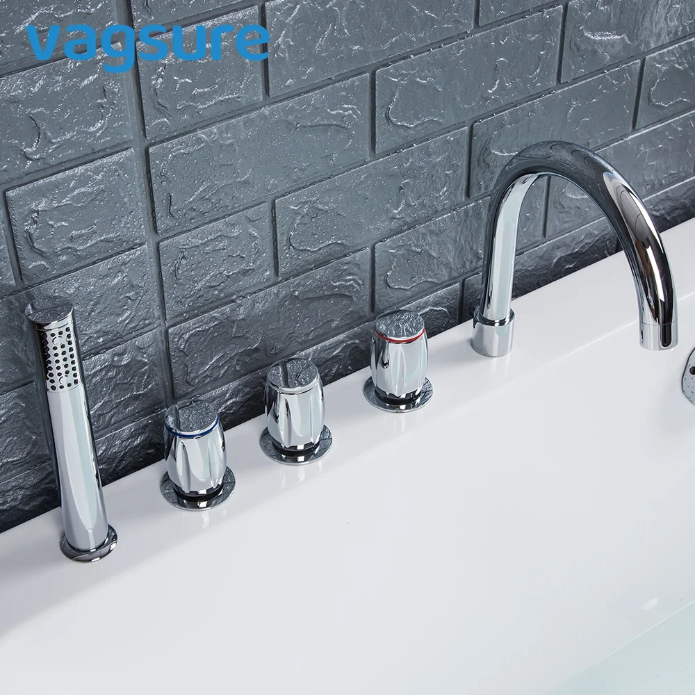 Набор латунных смесителей для душа Водопад кран ванны с душевой лейкой 2