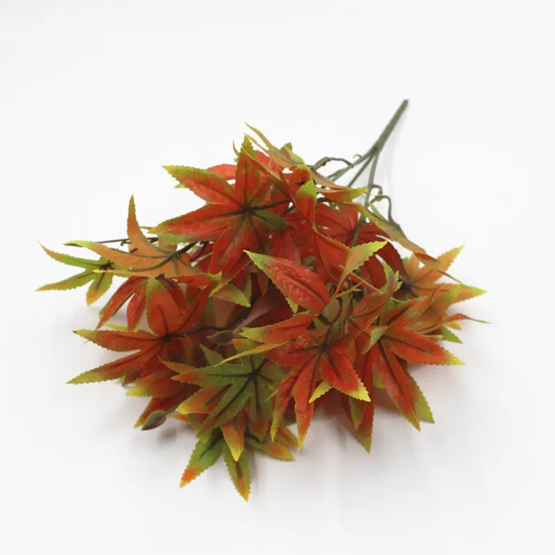 

5 Fork Artificial Maple Lleaves Colorful Autumn Flowers Leaves Family Garden Party Wedding Table Decoration Leaves