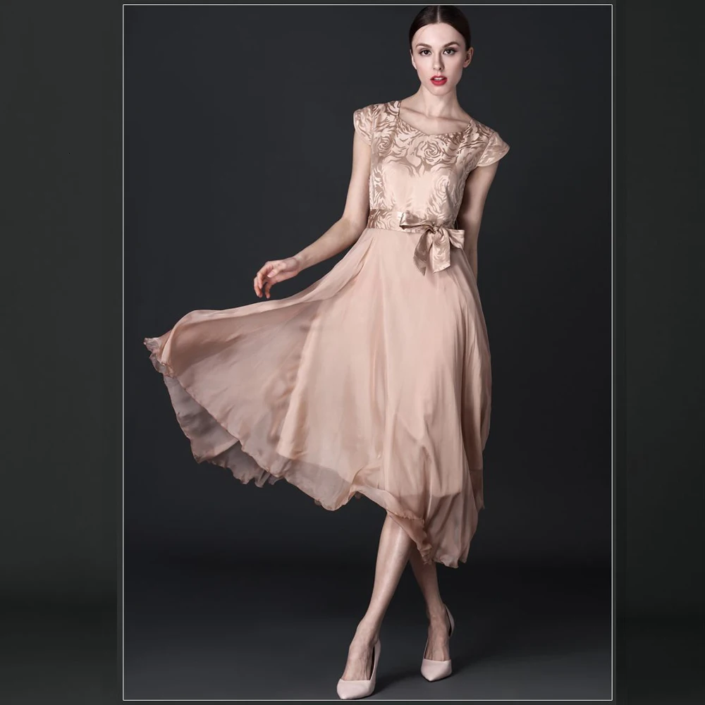 Размеры Летнее Платье 4xl 2019! Модное платье с О образным вырезом короткими