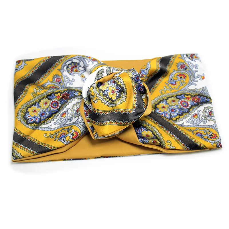 Повязка на голову женская широкая с узлом спереди