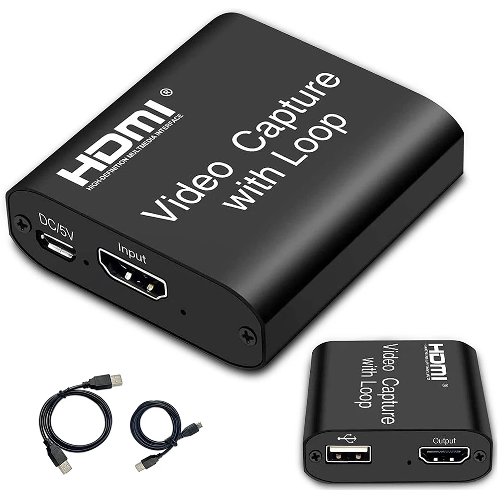 

4K HDMI Video Capture Card, USB 2.0 Game Capture Card 1080P Capture Adapter For Streaming, Teaching, Video Conference Or Live