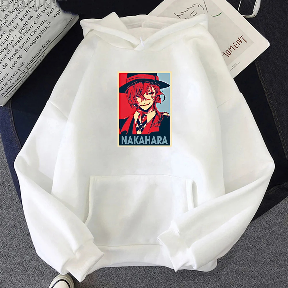 

Bungo Stray Dogs Chuuya Nakahara Hoodies New Women Autumn Long Sleeve Sweatshirts Japanese Anime Kawaii Graphic Hoody Streetwear