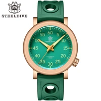 steeldive watch men 100bar water resistant automatic self wind mechanical wristwatch luxury diver watch nh35 sapphire crystal