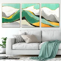 hand painted abstract colorful retro ink landscape canvas decorative painting living room entrance art decoration