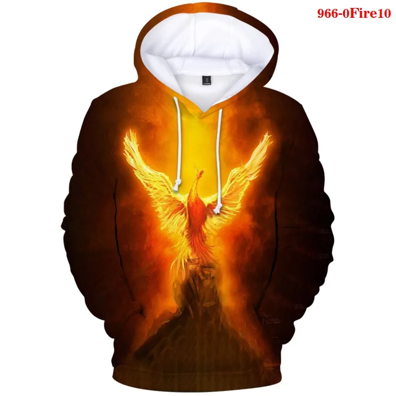 

Hot Sale Hoodies Fire Phoenix Bird Women Hoodie Winter New Sweatshirt Casual Oversized Streetwear Fire Phoenix Bird Men Hooded