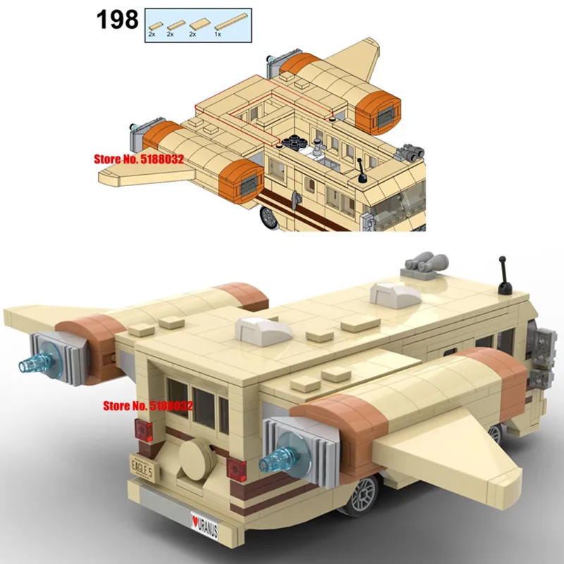 

647PCS Space Star Series Spaceballs Wars Eagle-5 Spacecraft Rocket Technic Building Blocks City Bricks Children Toy Kid Gift