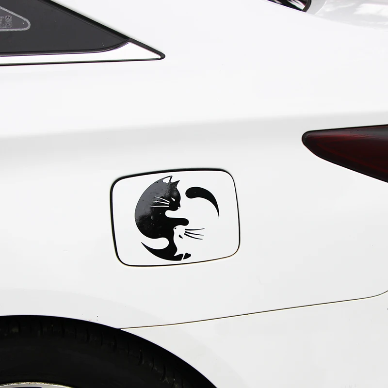 

BEMOST Fashion Yin Yang Cat Car Stickers Car Styling Funny Cartoon Car Window Decals Decorative Auto Accessories 13*13cm