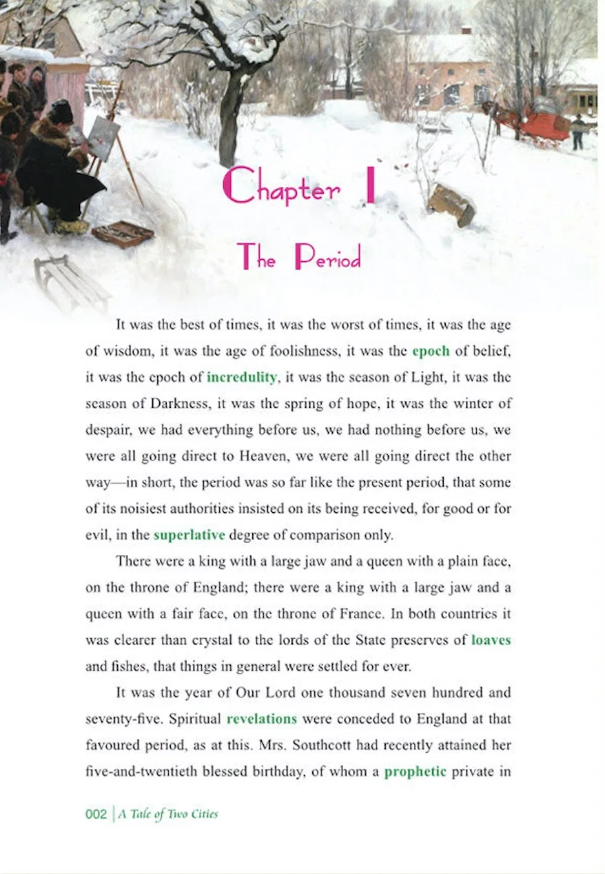 A Tale of Two Cities Charles Dickens полное английское издание новая фантастика классика Детские