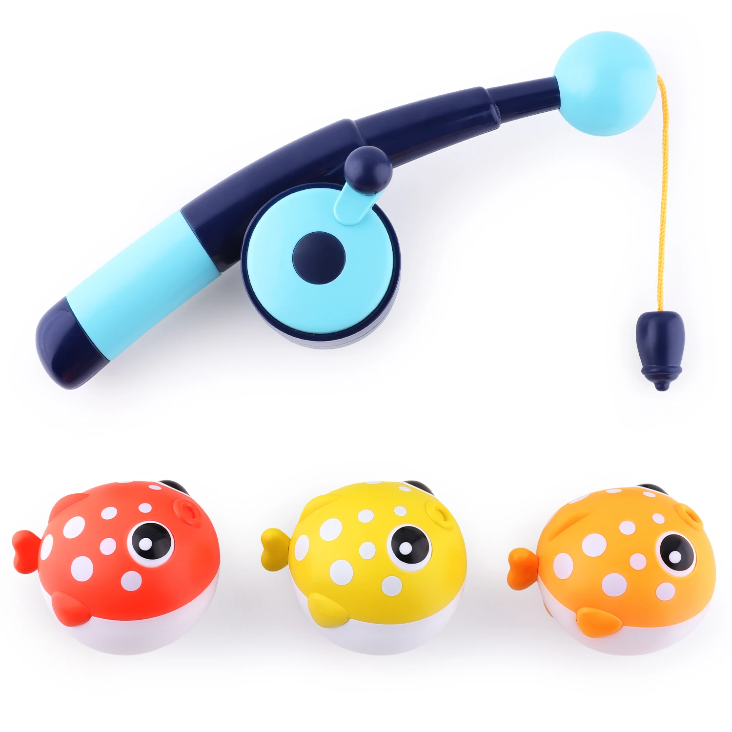

Fishing Game Bath Toy Fish Rod Toy for Children Early Educational Christmas Gift for 2 3 4 5 6 Years Old Toddlers Boys Girls