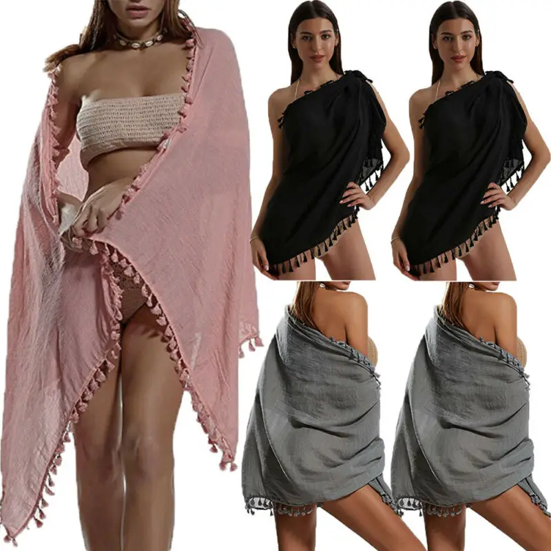 Мягкий стильный шарф для женщин Осенний пляжный стиль элегантные длинные шарфы с
