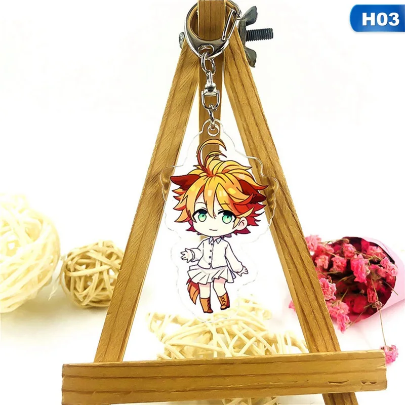 KEY4329H03 Аниме обещанный Neverland Yakusoku no Neverland Норман Рей Эмма Косплей стенд фигура акриловый брелок Шарм брелок подвеска - Цвет: KEY4329H03