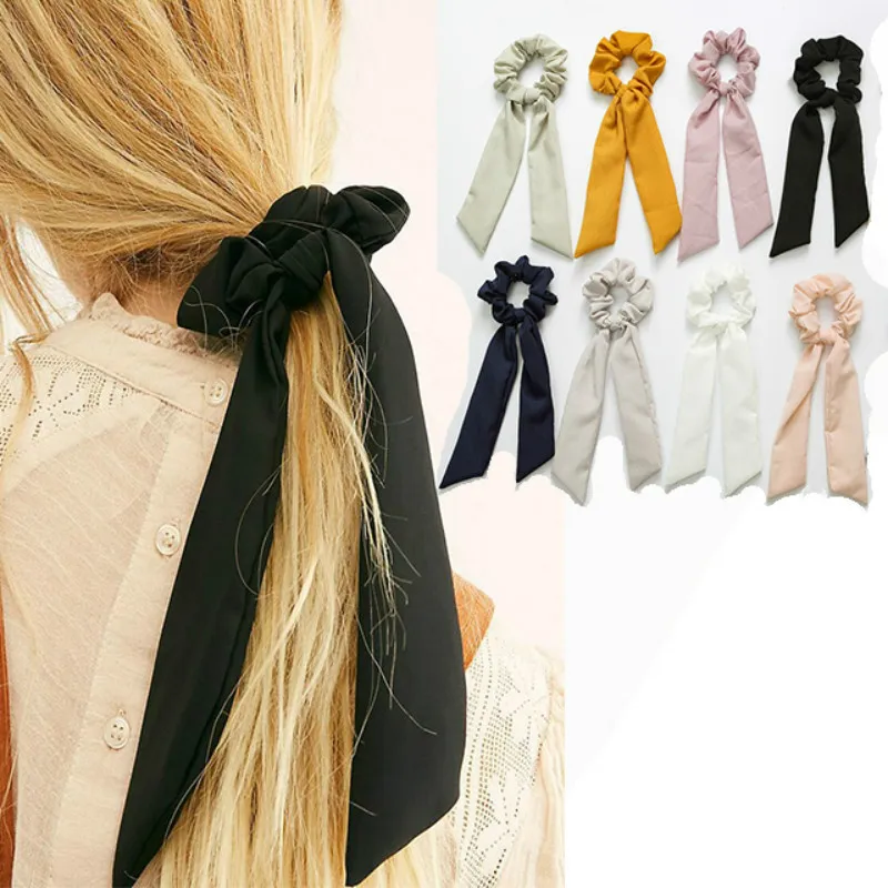 Ленты для волос с бантом модные ленты девочек резинки конский хвост галстук