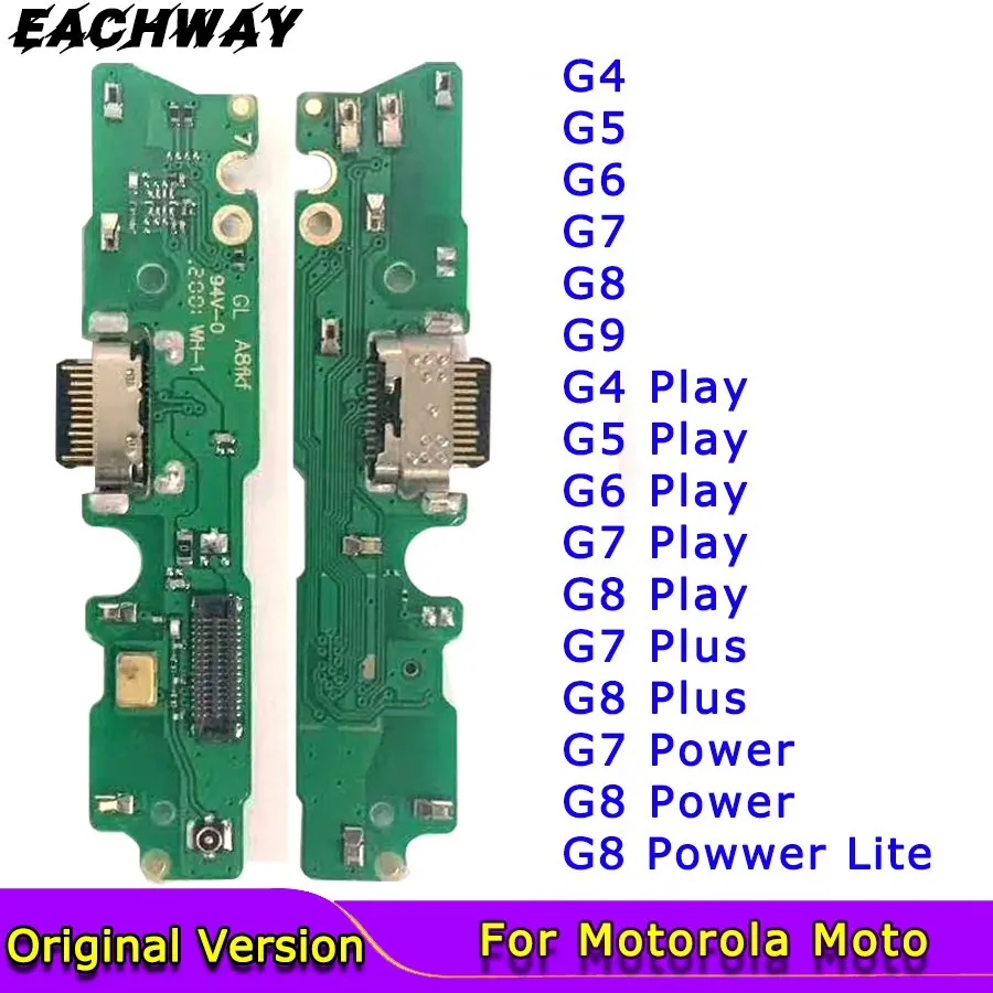 

G7Play Dock Connector USB Charger Charging Board Port Flex Cable For Moto G5 G4 G6 G7 G8 G9 Play Plus Power Lite One Hyper Macro