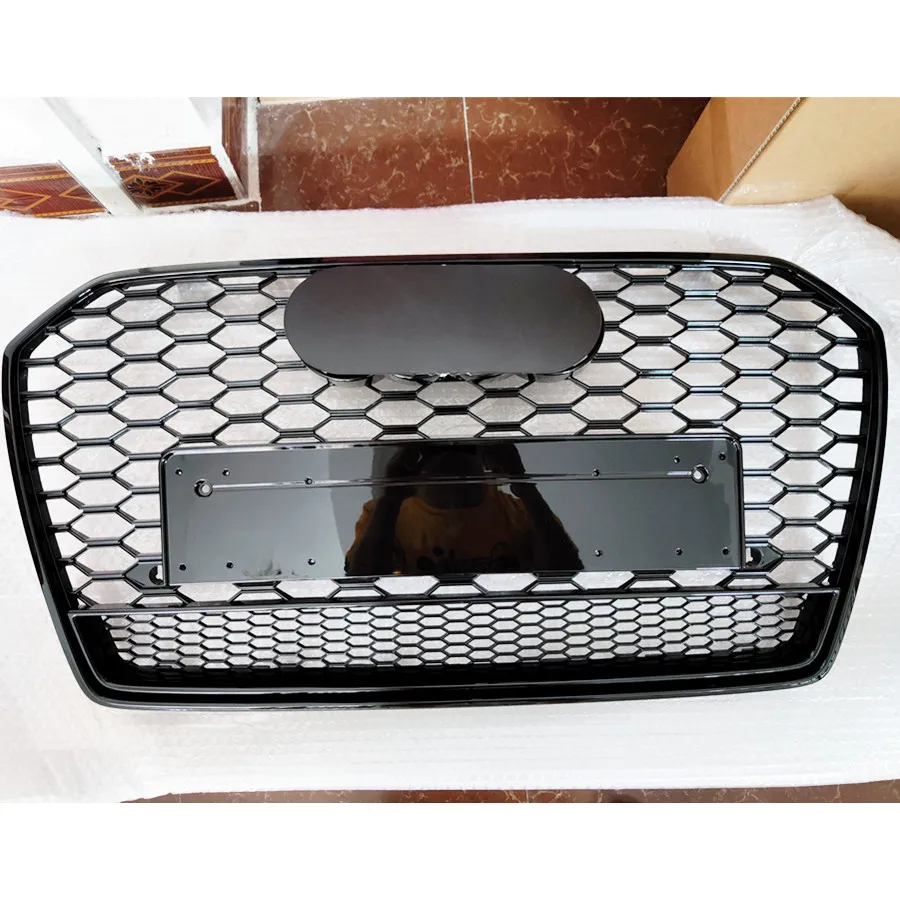 Для RS6 Стиль передняя Спортивная Шестигранная сетчатая сотовая бленда гриль