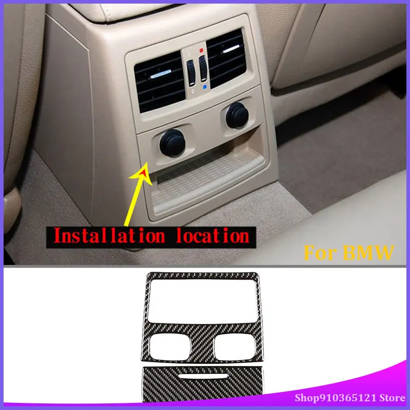 

Для BMW Old 3 Series E90 2005-2012 Автомобильная задняя выхлопная вентиляционная рамка из настоящего углеродного волокна (мягкая) Аксессуары для салона автомобиля комплект из 2 предметов