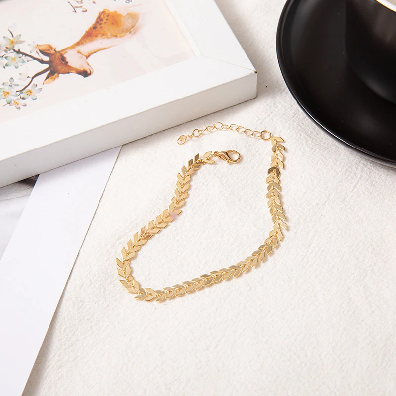 

3pcs/set Women Gold Color Simple Chain Anklets Beach Foot Jewelry For Girls Leg Chain Ankle Bracelets Women Accessories