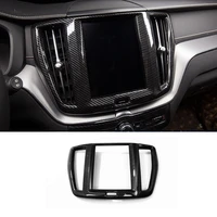 for volvo xc60 2018 2019 accessories car navigation panel decoration cover trim abs carbon fibre auto interior styling sticker