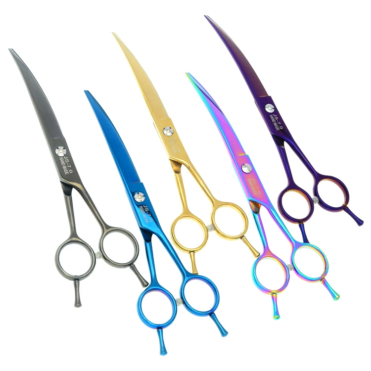 7 0 &quotвверх изогнутые ножницы для стрижки собак япония 440C профессиональные резки