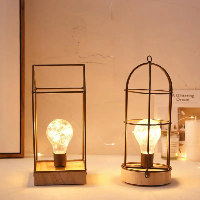 SOLLED деревянная основа для настольной лампы железа ArtWire ночные светильники ретро