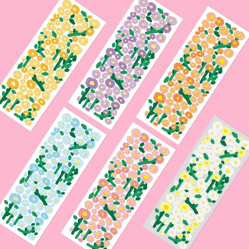 

Korea BlingBling Daisy Star Idol Card Stickers DIY Scrapbooking Junk Journal Mobile Computer Diary Album Decoration Sticker