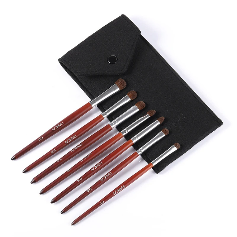 7pcs Makeup Brushes Set Natural Hair Wood Handle Eyeshadow Blending Shader Highlighter Powder Foundation Brush Tool | Красота и