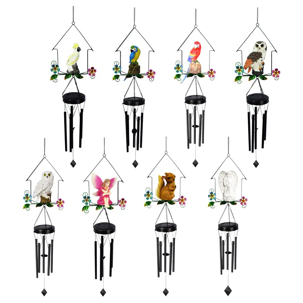 

Декоративный колокольчик на солнечной энергии, металлическая трубка с мелодией, медитация в ретро стиле для крыльца, уличные подвесные укр...