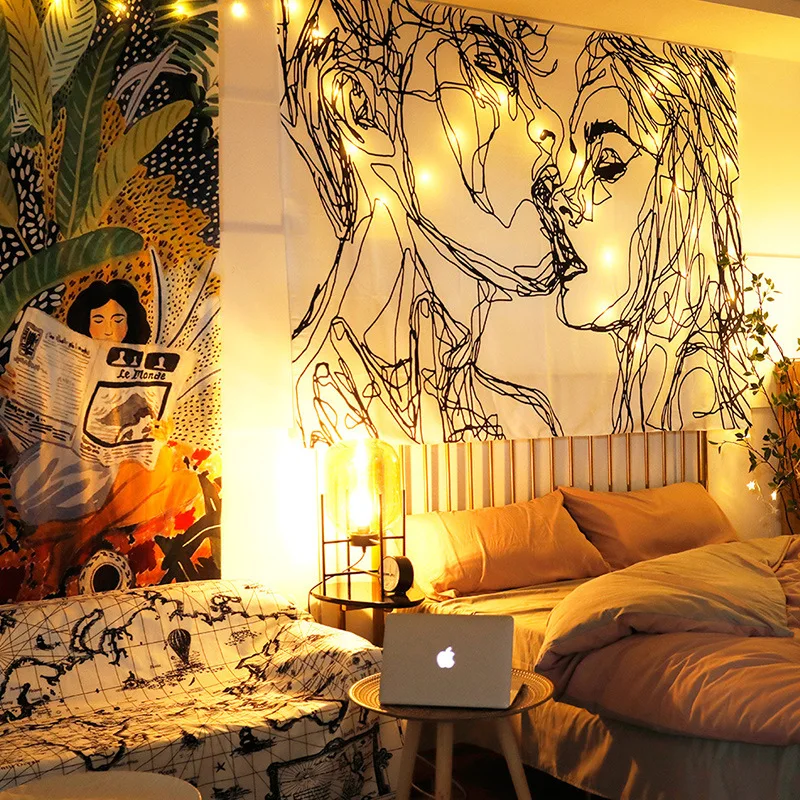Гобелен стены Висячие покрывала пляжный коврик Ins Мода декоративное украшение