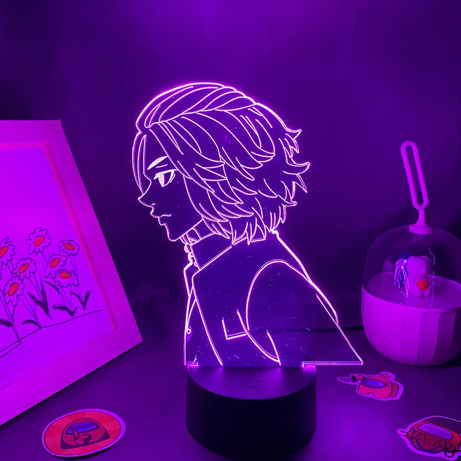 

Manga Figure Mikey 3D LED Lave Lamp Neon Night Lights Birthday Gift Bedroom Table Decor Anime Tokyo Revengers Manjiro Sano