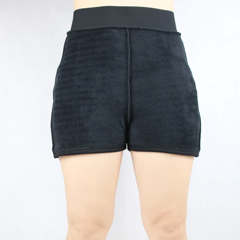 Shikoroleva XS-7XL, женские шорты, Бермуды,, с высокой талией, зимние, теплые, флисовые, плюс бархат, плотные, короткие штаны, 6XL 5XL, черные