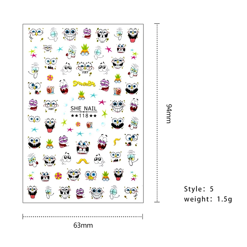 

3D Nail Sticker cute cartoon stickers for nail Foil Flowers Design Nails Accessories Fashion Manicure Sticker The New