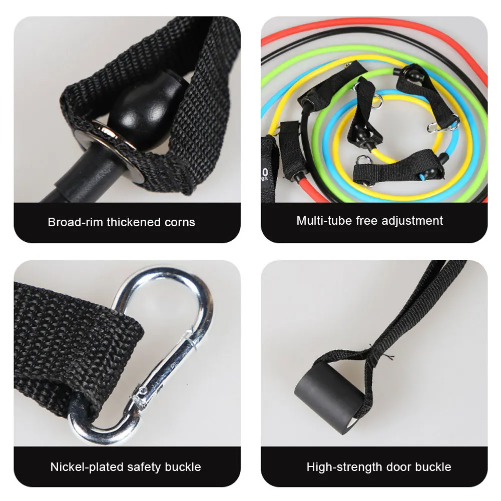 150 фунтов эластичные резинки мощное обновление Тяговая веревка фитнес 11 шт ралли