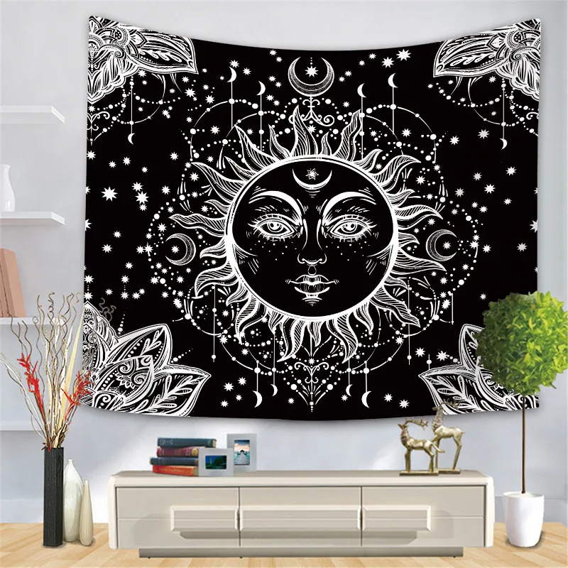 Греческая мифология солнце гобелен с Луной богемный Фон Ткань Гобелен для