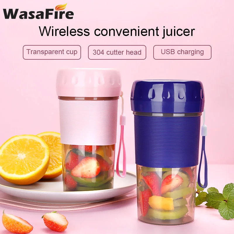 

USB перезаряжаемая соковыжималка 300 мл портативный блендер миксер Беспроводная соковыжималка чашка соковыжималка для фруктов соковыжималк...