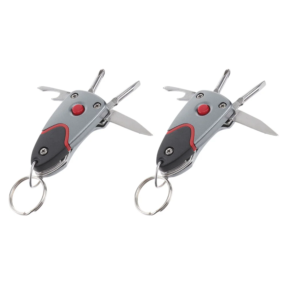 

2Pcs Outdoor Gadget with Lamp Cutting Tool Utility Multi-Cutter Stainless Steel Cutter