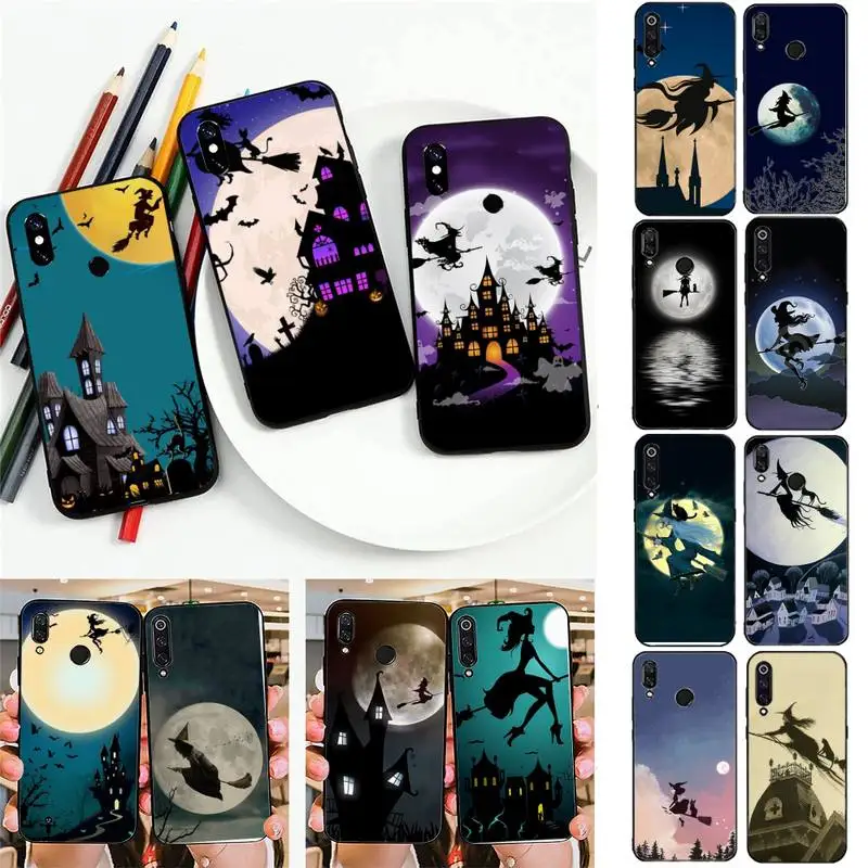 

YNDFCNB Witch Riding a Broom Phone Case For Redmi 5 S2 K30pro Fundas for Redmi 8 7 7A note 5 5A Capa