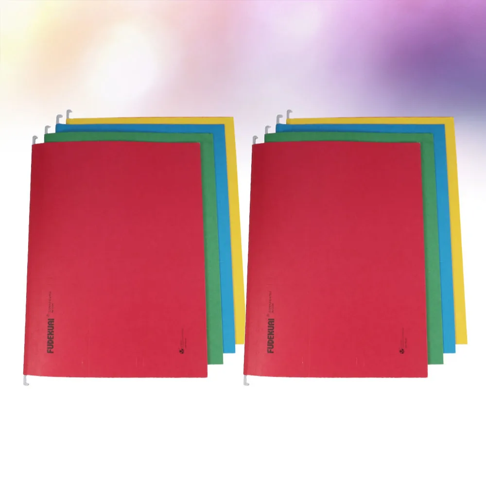 

8Pcs Portable Suspension File Folder Hanging File Holder Paper Frame Documents Organizer Office Supplies(Random Color 2pcs for E