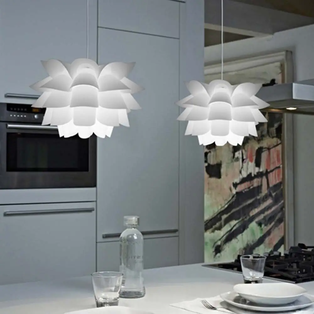 ПВХ DIY пазл светильник AC110-240V прочная Потолочная люстра с абажуром Лофт красивая в