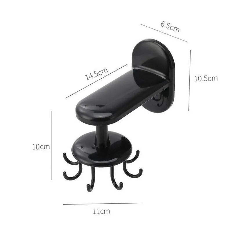 

Kitchen Hooks 360 Rotating Self Adhesive 1 Hooks Home Hanger Clothes Wall Rack Hanging Bag Handbag Door Hook Ties M3F0