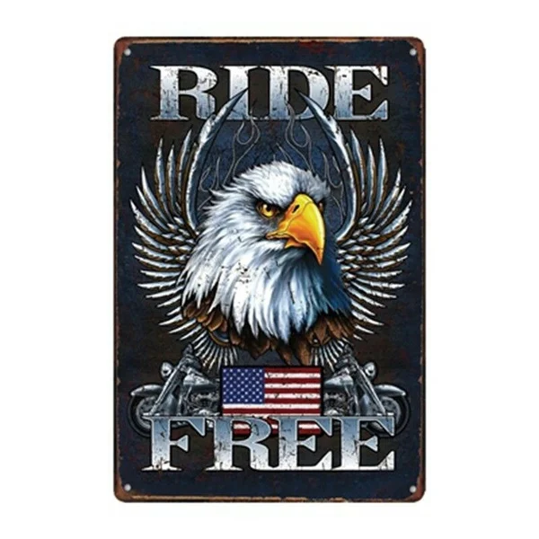 

Metal Tin Sign ride free Decor Bar Pub Home Vintage Retro Poster