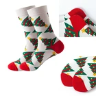 Рождественские носки, Хлопковые вязаные смешные носки, Хорошие эластичные приятные для кожи носки для женщин и мужчин для скейтборда