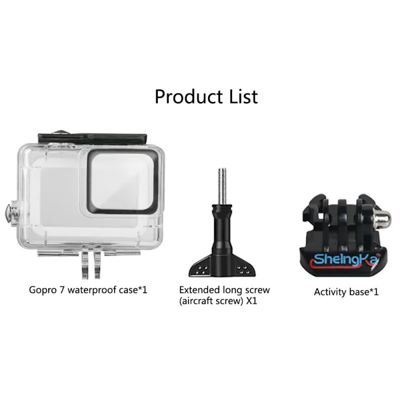 Водонепроницаемый чехол для Gopro Hero 7 серебристый/белый чехол для Gopro Hero7 серебристый/белый специальный водонепроницаемый чехол Аксессуары для камеры