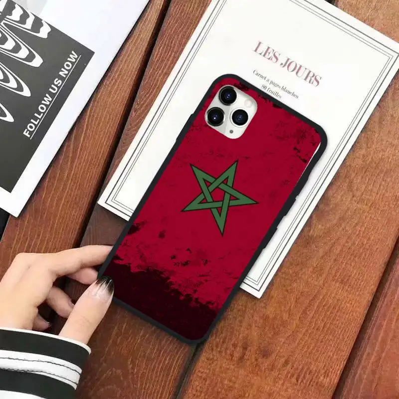 

Morocco Flag Coat Of Arms Phone Case for iPhone 11 12 pro XS MAX 8 7 6 6S Plus X 5S SE 2020 XR